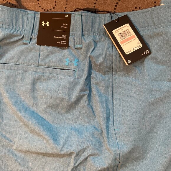 UNDER ARMOUR VENTED GOLF CAPRI BLUE SHORTS SIZE 40 MEN NWT $75.00 - Picture 2 of 4